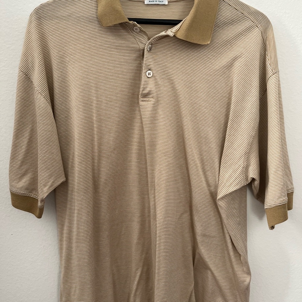 Trillion Men's Tan Polo Shirt made in Italy
